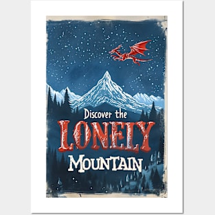 Discover the Lonely Mountain - Vintage Travel Poster - Fantasy Posters and Art